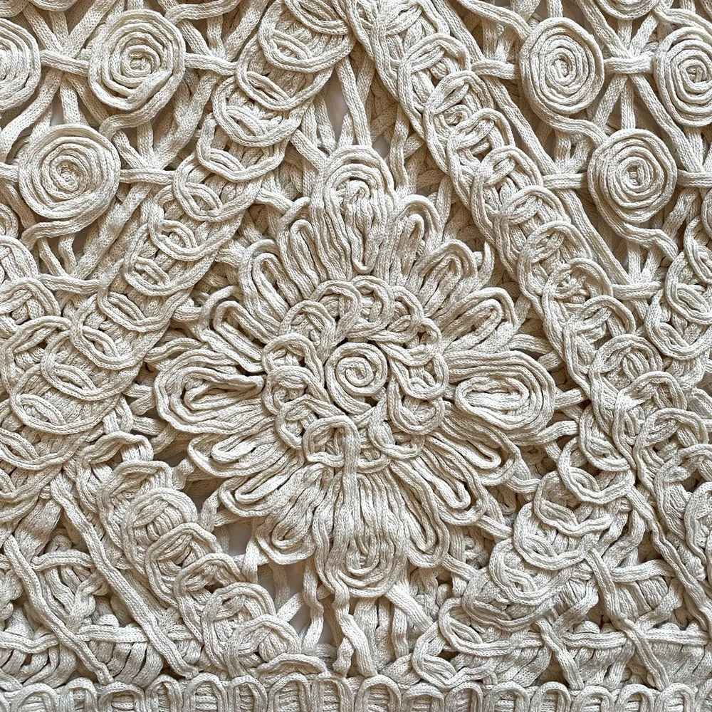 NWT en Crème Lilliana Crochet Top Boho Natural Cream Color No Size - Picture 4 of 8